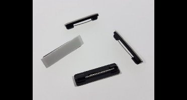 Broche pen met dubbelzijdig klevend plakband zwart 32mm 4stuks
