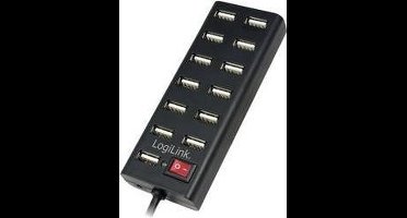 LogiLink USB2.0 13-Port USB2 Hub, Zwart