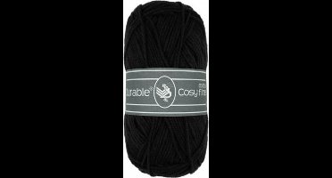 10 x Durable Cosy extra fine black - zwart (325) - acryl en katoen garen - 50 grams - pendikte 3 a 3,5mm