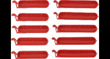 Alpina Zakklemmen 7/9 Cm Polypropyleen Rood 10 Stuks