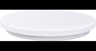 LED Plafondlamp - Elotra - Opbouw Rond 36W - Helder/Koud Wit 6400K - Mat Wit Aluminium - Ø350mm