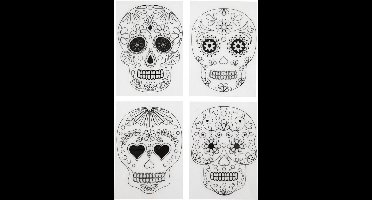 CC Krimpfolie Schedel Motief 10,5×14,5mm 0,3mm Mat transparant
