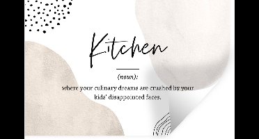 Muurstickers - Sticker Folie - Spreuken - Keuken definitie - Quotes - Kitchen - Woordenboek - 30x20 cm - Plakfolie - Muurstickers Kinderkamer - Zelfklevend Behang - Zelfklevend behangpapier - Stickerfolie