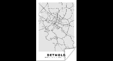 Poster Duitsland - Plattegrond - Detmold - Kaart - Stadskaart - 20x30 cm