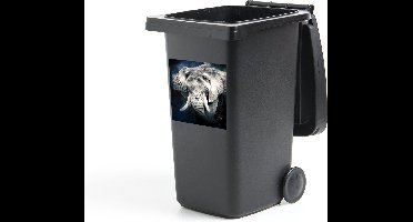 Container sticker Olifant - Rook - Tanden - 40x40 cm - Kliko sticker