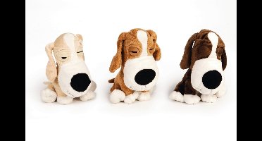 Pluche hond lazy ass 20cm met piep