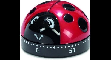 kookwekker lieveheersbeestje 6,3 cm rood/zwart