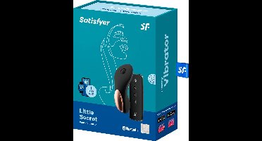 Satisfyer, bluetooth slipvibrator, oplegvibrator, 'Little Secret', 8,5 cm, met app, medische siliconen