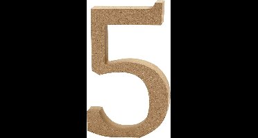 Creotime Houten Cijfer 5 8 Cm