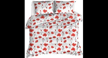 Moodit Dekbedovertrek Odil Papaver - Tweepersoons - 200 x 220 cm - Katoen