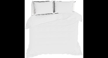 Moodit Dekbedovertrek Basil White - Lits Jumeaux - 240 x 220 cm - Katoen