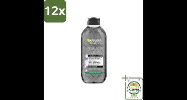 Garnier - SkinActive - Micellair Jelly-water - Alles-in-1 - Charcoal - 400 ml - Voordeelverpakking - 12 stuks - Houtskool - Gezichtsreiniger
