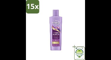 15 x Andrélon – Shampoo – Intense Repair – 250 ml - Grootverpakking - Haar Herstellen - Beschadigd Haar - Keratine Shampoo - Haar Beschermen - Haar Herstel