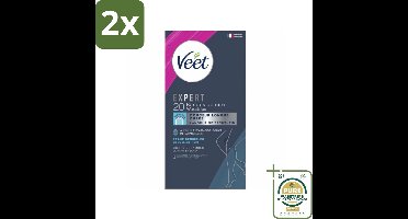Veet Expert - Ontharingsstrips - Lichaam & Benen - Gevoelige Huid - 20 strips - Voordeelverpakking - 2 stuks - Ontharing lichaam - Gevoelige huid