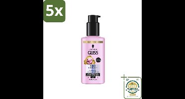 5 x Gliss - Haarserum - Liquid Silk Shine Booster - Fruitige Geur - 100 ml - Grootverpakking - Haarverzorging - Haarschijn - Haarherstel - Haarverzorging Serum - Haarherstel Serum