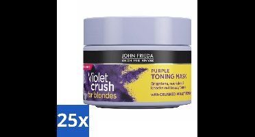 John Frieda – Haarmasker – Violet Crush Purple Toning – Neutraliseert gele tonen – 250 ml - Bulkverpakking - 25 stuks