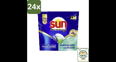 Sun – Vaatwascapsules – Brilliant Shine+ All-in-1 – 16 capsules - Voordeelverpakking - 24 stuks - Schone vaat - Glans