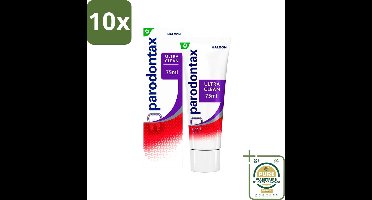10 x Parodontax - Tandpasta - Ultra Clean - Tegen Bloedend Tandvlees - 75 ml - Grootverpakking - Bloedend Tandvlees - Tandpasta - Tandplak - Gezond Tandvlees - Fluoride