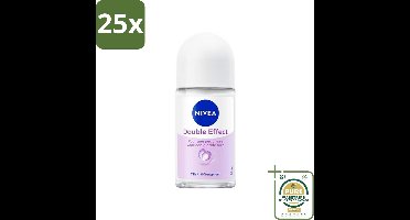 25 x NIVEA - Deodorant Roller - Dubbel Effect - 72 Uur Anti-Transpirant - 50 ml - Grootverpakking - NIVEA Deodorant Roller - Dubbele Werking - 48 Uur Anti-transpirant - Okselhuid Verzorging - Scheren Makkelijker