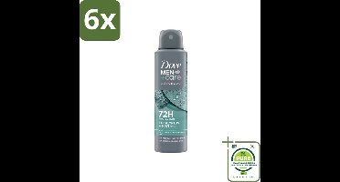 Dove Men+Care Deodorant Spray - Eucalyptus & Mint - 150 ml - Voordeelverpakking - 6 stuks - Deodorant spray - Anti-transpirant