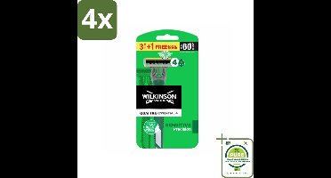 Wilkinson - Wegwerpscheermesjes - Quattro Essential 4 - Strak Scheren - 4 mesjes - Voordeelverpakking - 4 stuks - Wegwerpscheermesjes - Scheermes