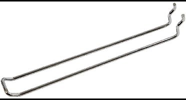 Dubbele Haak voor Geperforeerde Platen - 200 mm, Dikte 4 mm, 50 Stuks