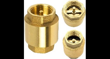 Terugslagklep 1 Inch Massief Messing Stroomrichting Klep voor Pompen, Tuin en Wasmachine