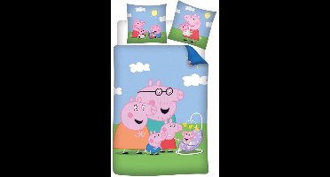 Peppa Pig Dekbedovertrek Family - 140 x 200 + 65 x 65 cm - Polykatoen