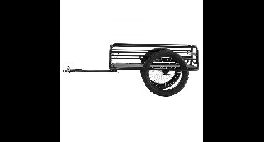 Fietskar - Fietsaanhanger - Laadvermogen 125 kg - Opvouwbaar - Universele koppeling, snelspanner - Wielen 50,8 cm - Past op de meeste fietsen - Stalen frame