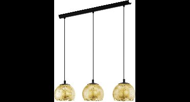 EGLO Albaraccin Hanglamp - E27 - 78 cm - glas - Zwart/Goud