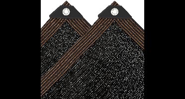 Stunq® Zonnezeil met ogen - 90% zonwering - 6 x 6 m - zwart - stof