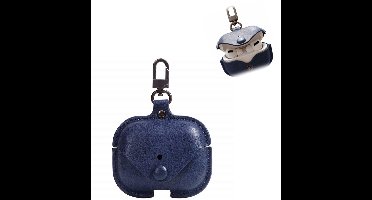 1 stuk - beschermhoesje - Bluetooth-oordopjeshoesje - Geschikt voor AirPods Pro 3 - Met sleutelringbevestiging - Compatibel met oplaadhoesje - blauw