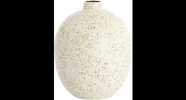 Light & Living Vaas Orxeta - Wit - Ø28x34cm - Metaal - - Bloemenvaas - Woondecoratie - Decoratieve vaas voor woonkamer of slaapkamer