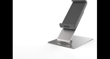 Verstelbare Tablet Stand voor Tablets van 7-13 Inch - 360° Rotatie met Anti-Diefstal Beveiliging - Zilver/Antraciet