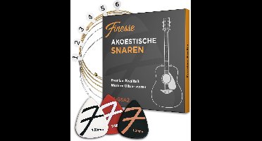 Finesse Gitaarsnaren Akoestische Gitaar - Western - met Plectrums - .010 tot 0.46 - Gitaar Snaren