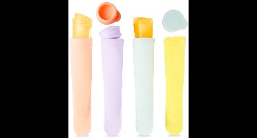 HiT Serie - Siliconen IJsjesvorm - 100ml - 4 Stuks - Pastelkleuren