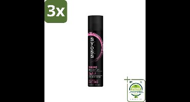 3 x Syoss - Shine Hold - Haarspray - Glans & Fixatie - 300 ml - Grootverpakking - Haarspray Glans - Haarspray Fixatie - Glanzende Haar - Haarverzorging - Haarspray 3 In 1
