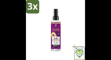 3 x Gliss - Anti-Klit Spray Full Hair Wonder - Voor Voller en Sterker Haar - 200 ml - Grootverpakking - Haarverlies - Haarversterking - Anti-klit Spray - Volume Shampoo - Haarspray