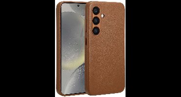 Accezz Hoesje - Geschikt voor Samsung Galaxy S24 - met Magnetische Ring Leather Backcover - Sienna Brown