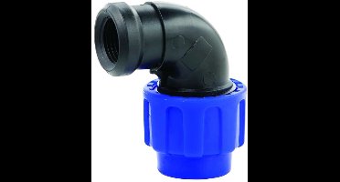 PP PE Buis Koppeling 90° Hoek 32 x 1/2" IG