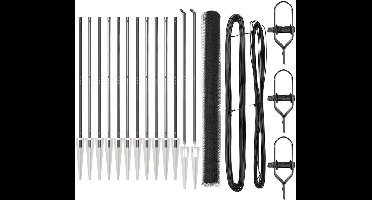 vidaXL - Hekpaal. - Grijs