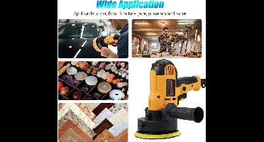 5-inch elektrische autopolijstset 700W autopolijstmachine 600-3700 RPM variabele polijstmachine met hulpgreep, spons, wollen motorkappads, roterende tool voor vloer, meubels, keramische jade