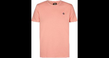 Petrol Industries T-Shirts Heren - Ronde Hals - Korte Mouwen - 100% Katoen - Met Logo - Basis Shirt - Herenkleding - Rood - Maat S
