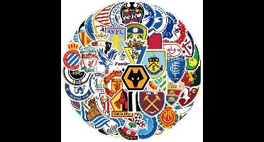 100 Stuks Voetbalteam Stickers voor Flessen, Laptops, Auto's en Skateboards - Perfect voor Jongeren en Volwassenen