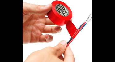 10× Isolatietape Rood 10 m × 19 mm – Set Van 10 Rollen – PVC Elektrische Tape Voor Kabelisolatie En Bescherming – Tot >600 V – Voor Installatie En Reparatie [11096RD]