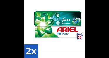 2 x Ariel - 4in1 Wasmiddel Pods - Lenor Unstoppables - 26 Pods - Ariel Wasmiddel - Lenor Unstoppables - Wascapsules - Langdurige Geur - Wasverzorging