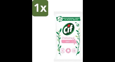 Cif Universal - Desinfecterende Reinigingsdoekjes - Biologisch Afbreekbaar - Lelie - 36 Doekjes - 1 stuk