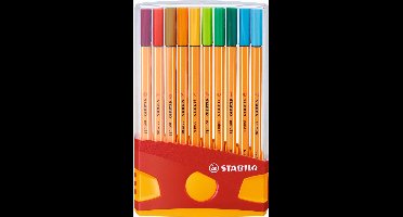 STABILO point 88 - Fineliner 0,4 mm - ColorParade - Set Met 20 Verschillende Kleuren