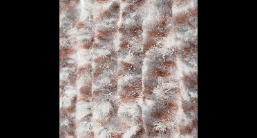 Vliegengordijn-kattenstaart- 100x240 cm grijs/bruin/wit mix in doos