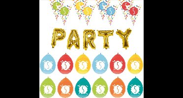 Haza - Verjaardag 5 jaar feestartikelen pakket vlaggetjes/ballonnen